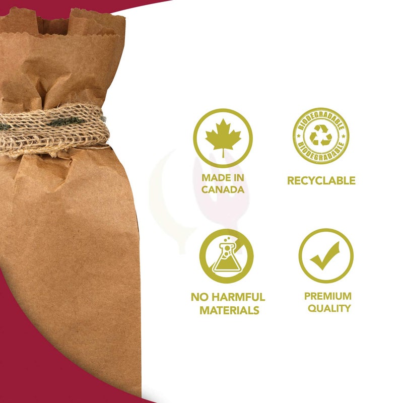 CulinWare Wine Paper Bags Brown Kraft, Unprinted Grocery Liquor Bags - Craft Bags 500/Pack (Pint) - Image 2